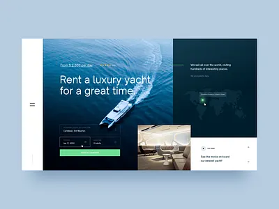 Yacht charter - Concept shots charter concept design header homepage luxury rent web shots site travel ui ui design ux ux design web web design webdesign website yacht yacht web