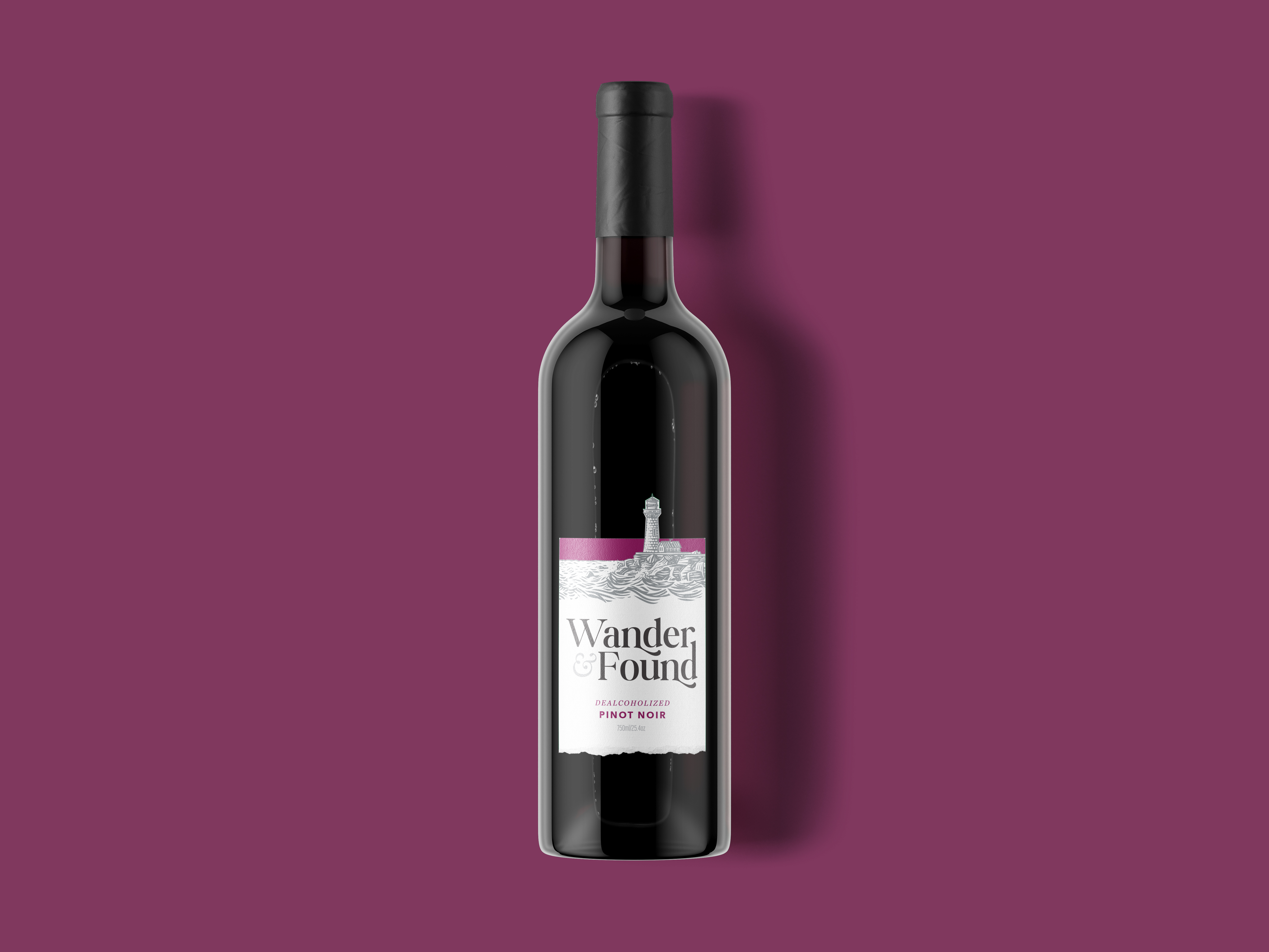 Wander & Found Label Redesign bottle design package design wine label