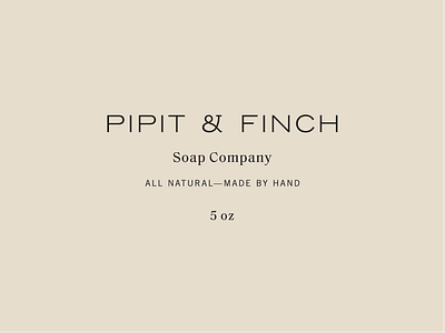 Pipit & Finch branding identity logo typography wip
