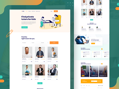 Private Tutor Platform Landing Page education home teacher home tution landing page learning management mentor personal education personal teacher private mentor private mentorship private tutor private tutor for home private tutoring teaching platform tutor tutor platform ui design ux design web design website