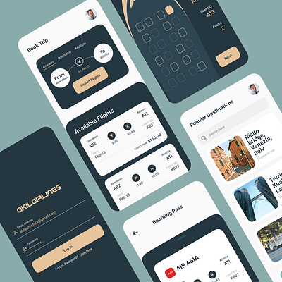 Boarding Pass App UI Design airline app airline mobile app boarding app boarding pass app daily ui mobile app ui ticket booking ui ui design uidesign