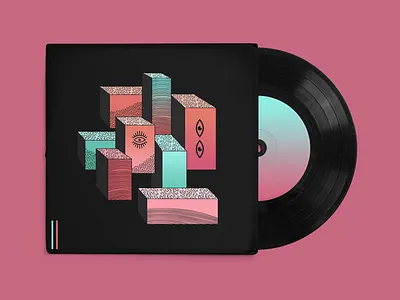 Cover Artwork Exploration cover art cyan design graphic design illustration pink red vector visual design