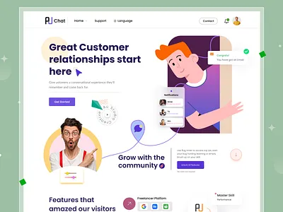 Customer Communication Platform Website collaboration communication communication chat conversation creative page design crm software customer communication page customer relationship design homepage interface landing page message uiux web design web page web ui website website design