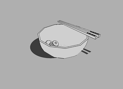Noodle Branding R&D : 3D Model / 2D Feel 3d animation branding design logo