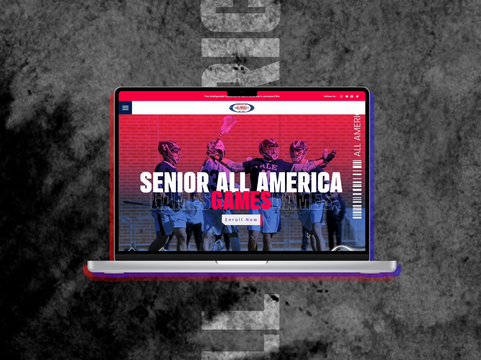 All America Lacrosse Sports events website UI/UX Design by Gian