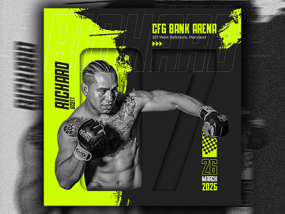 Dynamic Boxing Event Poster Design sports marketing