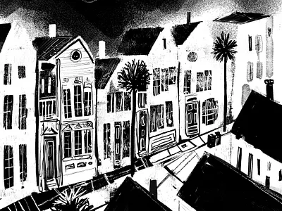 Charleston Sketchbook - Night Street