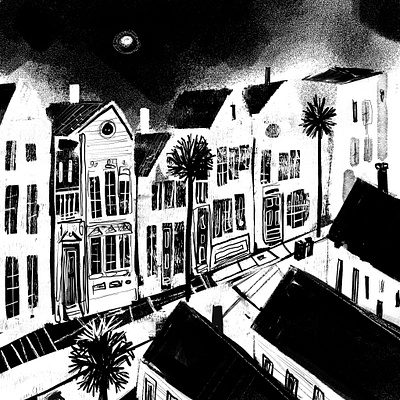 Charleston Sketchbook - Night Street