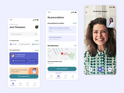 e-Consult app app healthcare interface medical mobile ui