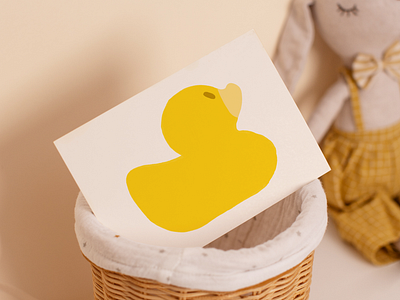 Rubber Duckie Card baby shower birth duck first birthday greeting card illustration motherhood new baby new mom newborn rabbit rubber duck stationery teddy bear