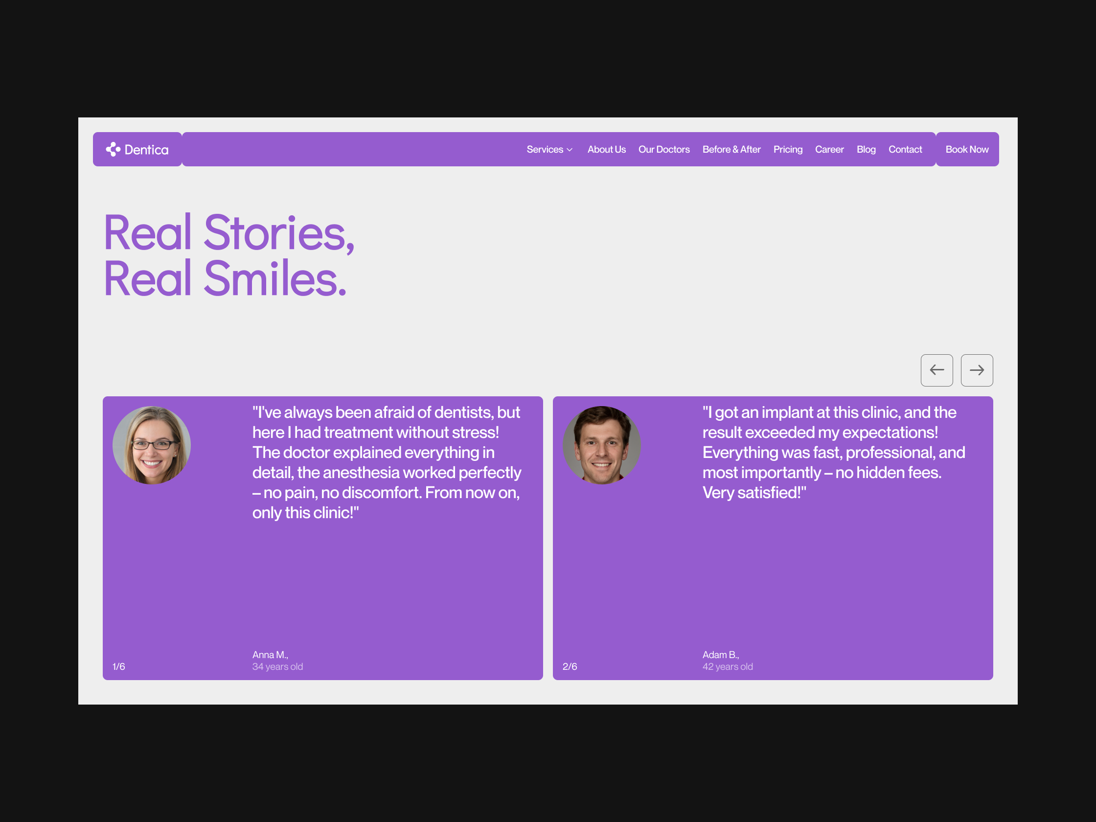 Dental clinic website design I reviews animation branding dental graphic design layot medicine motion graphics reviews ui ux web design