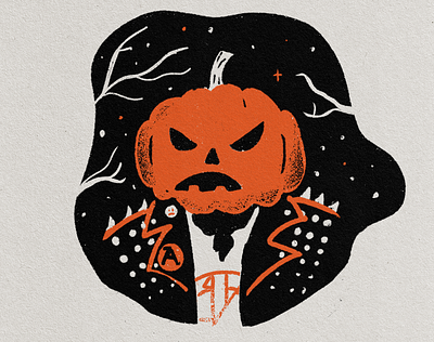 Crust Punk-in crust punk editorial editorial illustration halloween illustration jackolantern pumpkin punk texture trickortreat