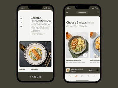 Meal Delivery Mobile App Design app design delivery food food app fresh ingredients healthy eating meal meal delivery meal planner mobile app mobile ordering online shopping recipe selection smart cooking subscription service typography ui design user experience ux design ux ui