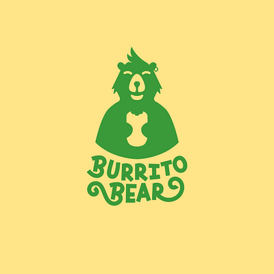 Burrito Bear Logo animal logo bear logo design food food logo graphicdesign logo logotype minimal