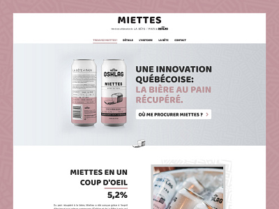 Miettes Website Design branding design graphic design illustration logo typography ui ux vector website