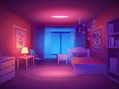 2d Bedroom Illustration designs, themes, templates and downloadable ...