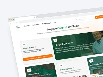 Redesign LMI Landing Page — Online Obligatory Charity Platform charity clean landing page clean layout design green landing page landing page minimalist landing page minimalist website mobile version moslem moslem landing page ramadan ramadan landing page redesign redesign landing page ui user interface user interface design web design website lmi