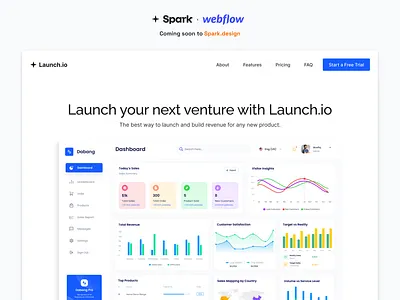 Startup Webflow landing page branding landing page one page design responsive design startups tech website web design webflow webflow templates