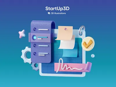 Task priority management 3D illustration design flat illustration kit8 management priority scheldule task vector work