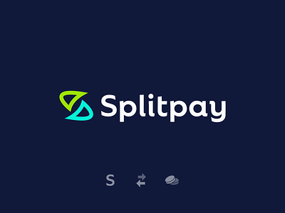 Splitpay Logo Design blockchain branding broker credit crypto currency exchange finance fintech icon identity logo marketplace pay payment stock tech technology unused wallet