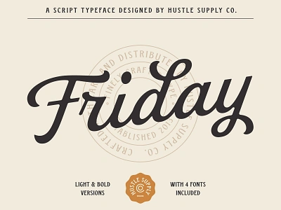 Friday Script cursive font lettering logo retro script script font script lettering script logo script typeface typeface typography vintage vintage script