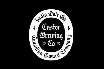 Castor Brewing Co. [Typeface Used: Leatherbound] beer label blackletter brewery brewing free font free typeface india pale ale lettering logo typeface typography vintage
