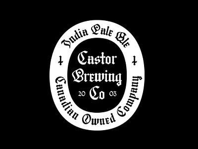 Castor Brewing Co. [Typeface Used: Leatherbound] beer label blackletter brewery brewing free font free typeface india pale ale lettering logo typeface typography vintage