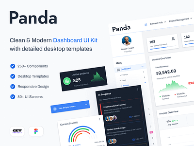 New product 🚨 Panda Design System with hi-res desktop templates admin app dashboard design design system desktop figma pattern responsive templates ui ui kit ux web