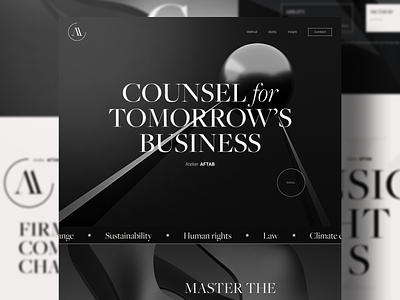 A2 - Concept for boutique law firm black branding dark design desktop fortune 100 governance law law firm lawyer ui ux web web design website white
