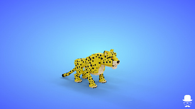 Voxel African Animals - Cheetah - Game Asset 3d 3d model african animal animals animated cartoon cheetah fantasy game asset gamedev godot lowpoly stylized unreal engine untiy3d voxedit voxel voxel art voxels