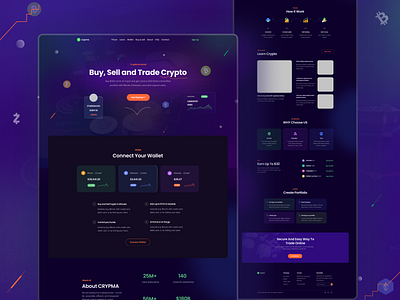 Crypma – Buy, Sell & Trade Cryptocurrency Website buy buy and sell cryptocurrency countdown crypto crypto trading crypto wallet cryptocurrency cryptocurrency website digital currency digital product design landing page money nft sell trade trading cryptocurrency ui design ux design web design website