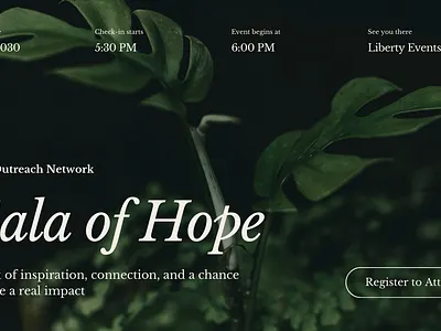 Gala of Hope design figma frontend ui webbuilder website websitedesign