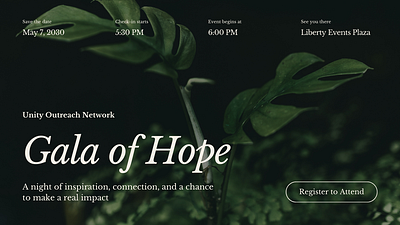 Gala of Hope design figma frontend ui webbuilder website websitedesign