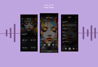 Daily UI #09 - Music Player app creative daily ui daily ui 001 daily ui challenge design figma music player ui uiux