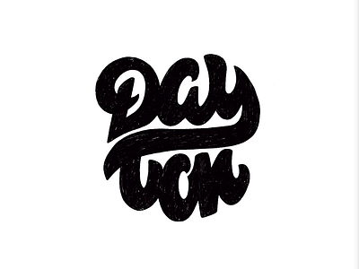 dayton lettering. custom type dayton dayton ohio design gem city hand lettering illustration lettering logo logotype ohio typography