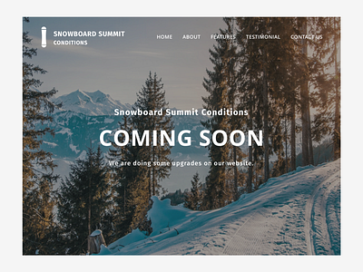Snowboard Summit Conditions - Coming Soon app app design branding design dribbble graphic design ui uidesign uiux ux uxdesign web design website