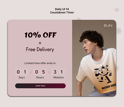 Daily UI #14 - Countdown Timer branding countdown timer creative daily ui daily ui 001 daily ui challenge design figma iuux ui