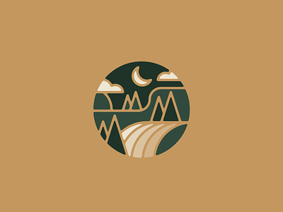 Outdoor Patch adventure badge hiking illustration line lineart logo logo design minimalist mountains patch scenery trees