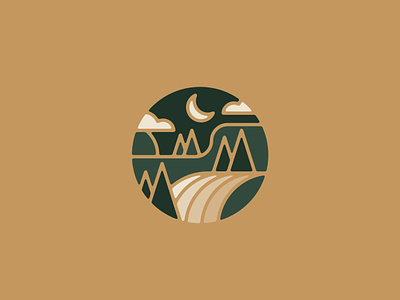 Outdoor Patch adventure badge hiking illustration line lineart logo logo design minimalist mountains patch scenery trees