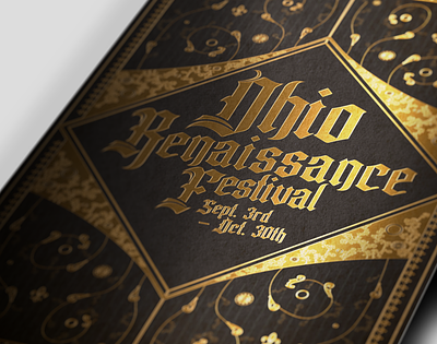 Ohio Renaissance Festival Bifold - Preview bifold classical design fantasy festival gold graphic illustration ohio ornamented publication renaissance rustic