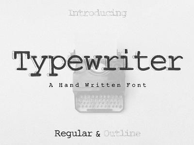 Typewriter Handwritten Typeface clean colorful creative design font illustration logo modern ui