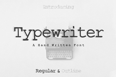 Typewriter Handwritten Typeface clean colorful creative design font illustration logo modern ui