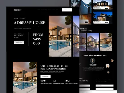 Real Estate Website Design branding building buy land clean design ecommerce house landing page landing page design properties property management property website real estate agency real estate branding real estate ui realtor residence uiux web design website
