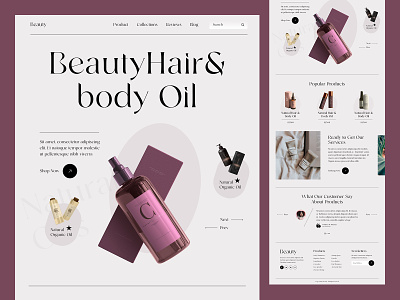 Beauty Product Web Explorations beauty clean creative ecommerce fashion landing pages shop ui ux web template