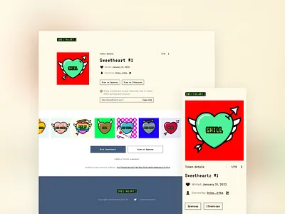 Sweetheartz: Details crypto nft ui web3