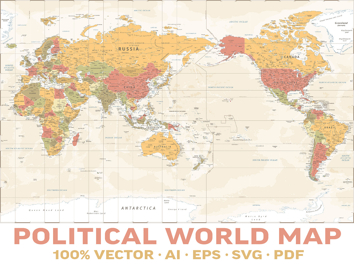 World Map Vector. Political Worldmap by Valeriy Kaplun on Dribbble