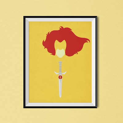 Minimal Lion-O graphic design illustration vector