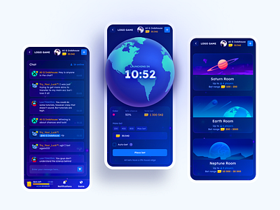 Casino - Mobile Game Design app casino casino design crypto crypto design crypto game gambling gambling design game design game interface illustration mobile mobile game nft nft game planet space ui ux web design