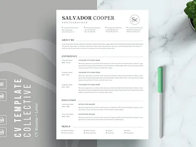 Word Resume | CV 2 page resume cover letter cover letter template creative cv creative resume curriculum vitae cv cv resume cv template cv word illustration job resume logo modern resume modern resume template professional resume resume resume for mac resume template simple resume