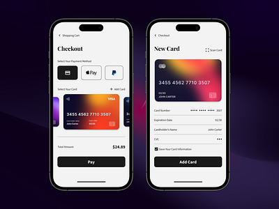 Daily UI 001 - Checkout app branding card case study check out checkout clean design mobile simple ui user interface ux vector web